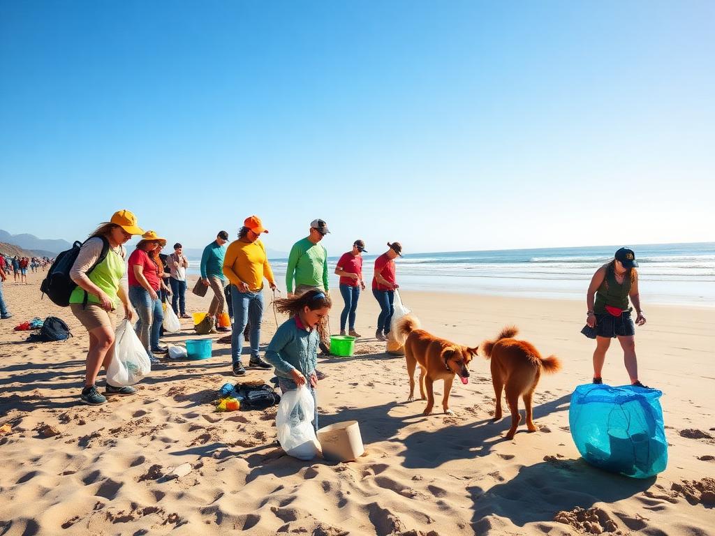 Earth Day Beach Cleanup with Pups